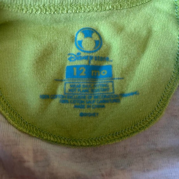 Vintage Mickey Mouse Onesie 12M Disney Blue & Lime Green - Picture 5 of 8
